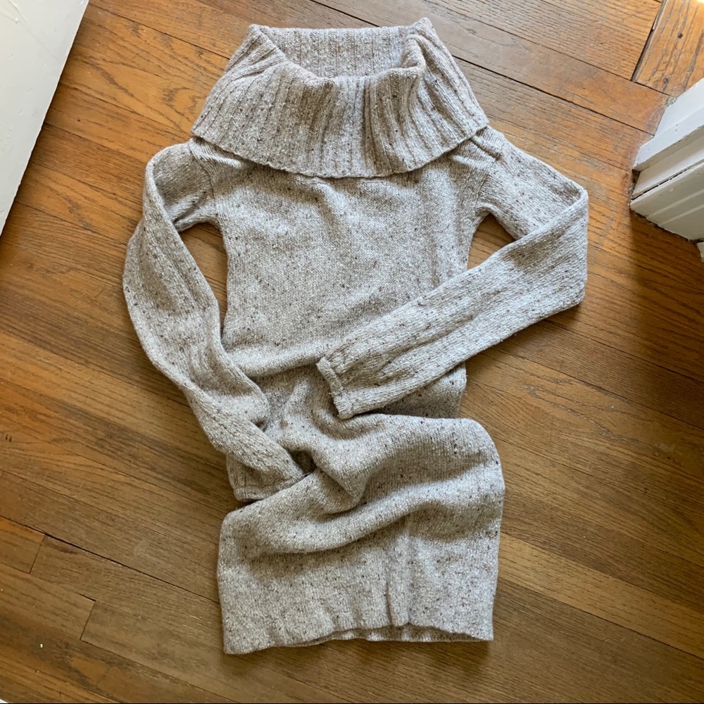 GAP, chunky sweater dress with cowl neck, Small